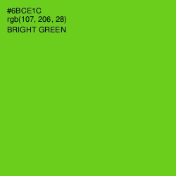 #6BCE1C - Bright Green Color Image